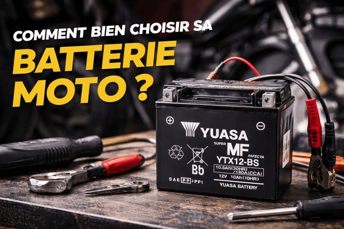 Batterie moto Yuasa et outils